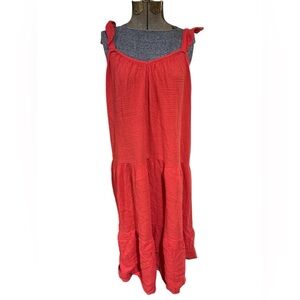 BB Dakota Vibrant Red Textured Dress